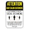 Signmission Public Safety Sign-Hair Salon Customers Practice Social Distancing, 12" H, A-1218-25364 A-1218-25364 - alternate 1